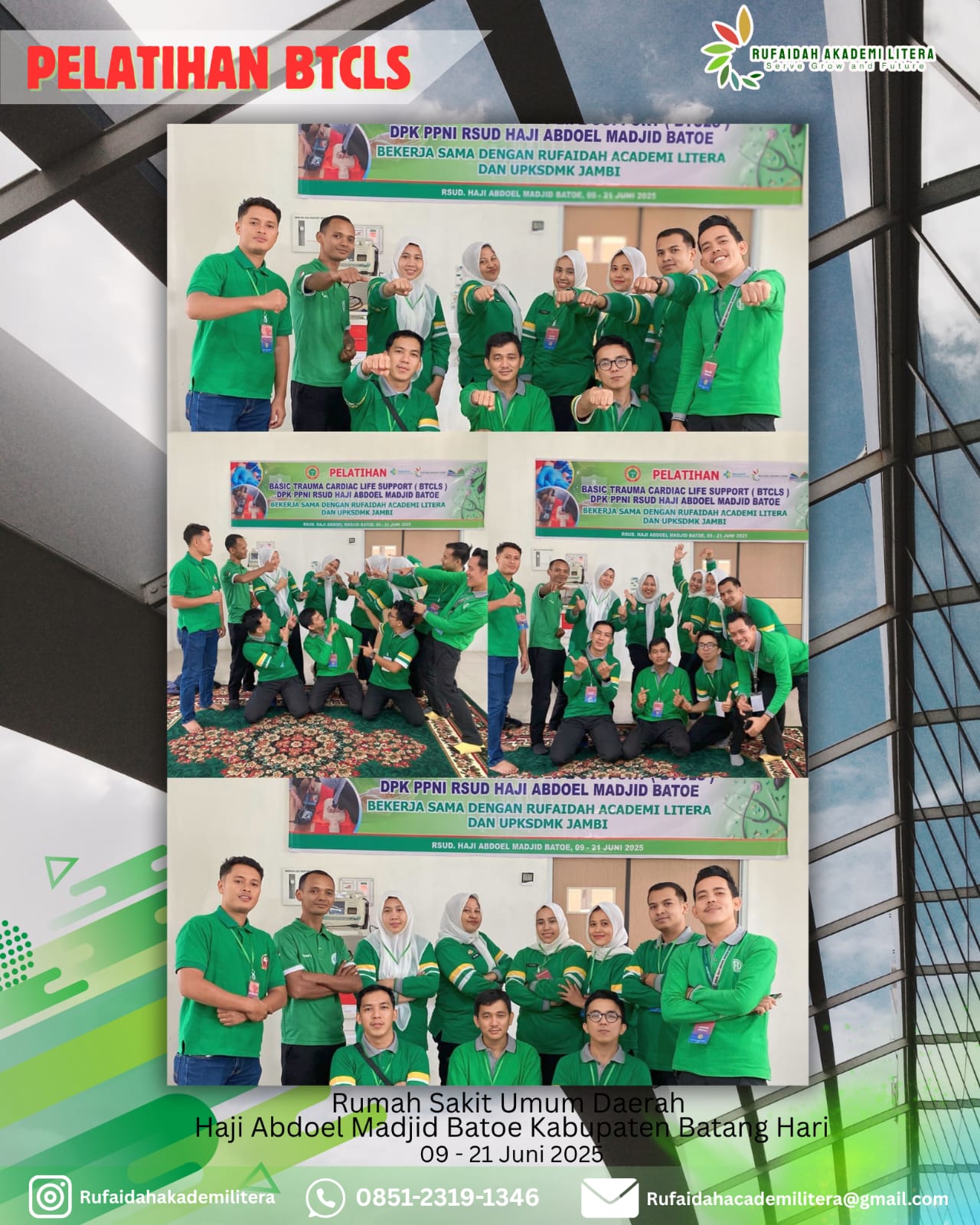 Pelatihan BTCLS di RSUD Haji Abdoel Madjied Batoe Kab. Batanghari Provinsi Jambi sesi 1